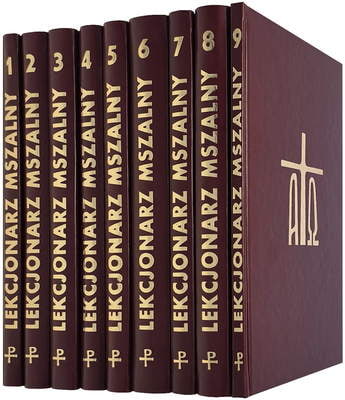 Zdjęcie do “Lekcjonarze mszalne {}Tomy 1-9 {} bordowe”.